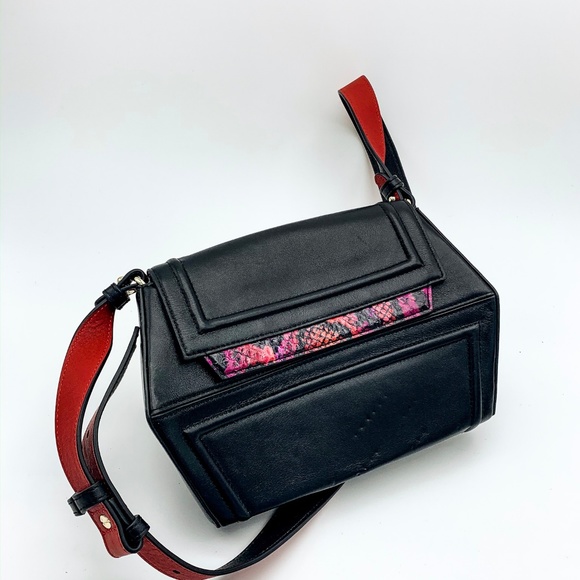 HEIRLOOM Leather with Python Trim Crossbody/Clutch - Picture 3 of 7